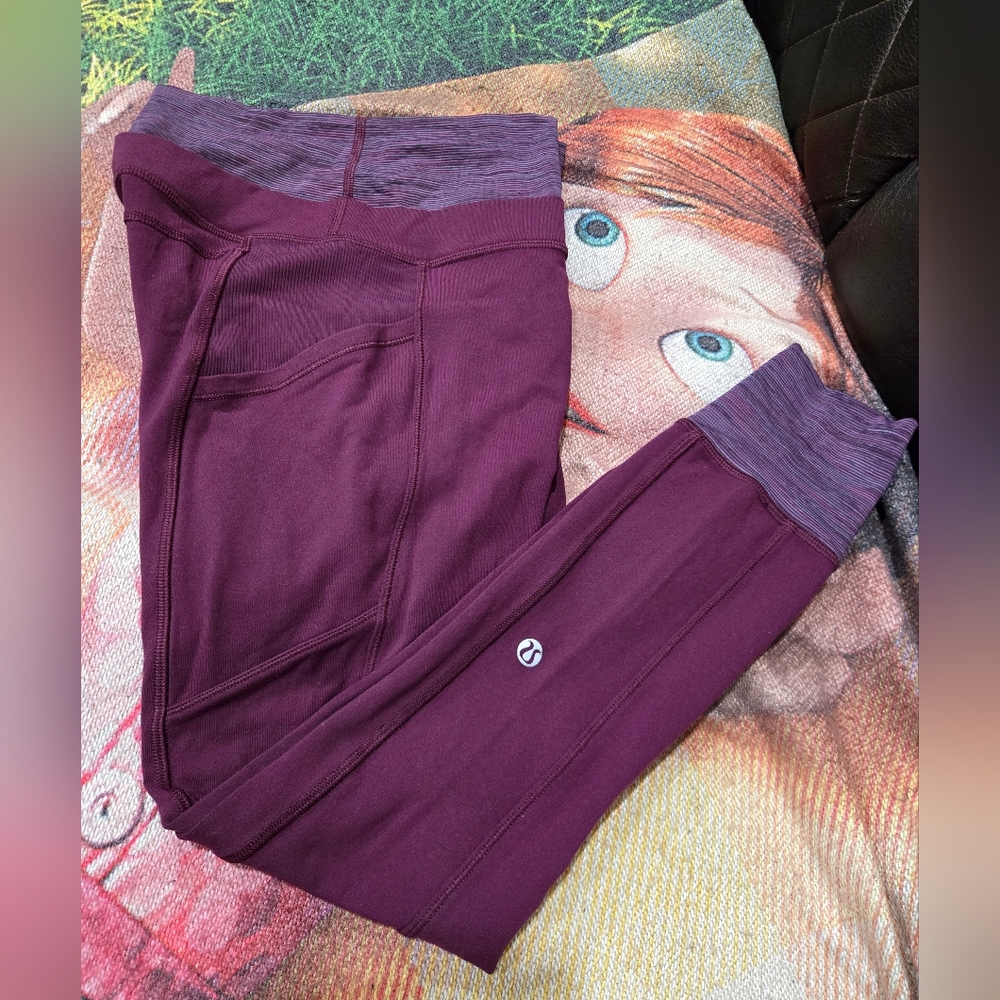 lululemon athletica En Route Plum Leggings